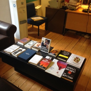 A selection of Canongate's latest titles on display.